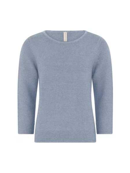 Sweter Skovhuus z okrągłym dekoltem niebieski