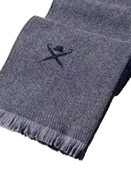 Fular Hackett London cu franjuri albastru