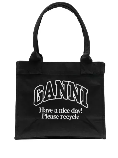 Τσάντα Ganni μαύρο