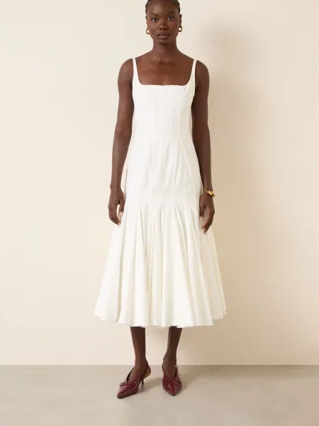 Jacquemus Koktejlové Šaty La Robe Agave bílá