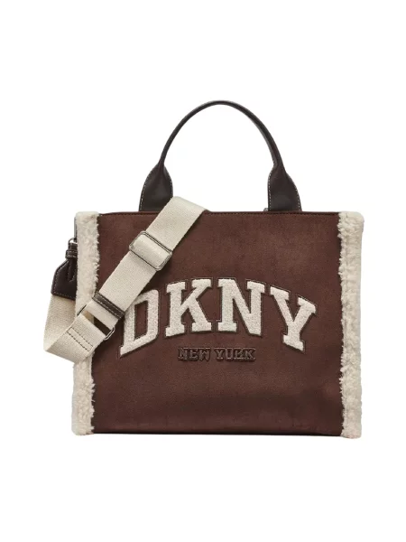 Torebka Dkny zamszowa brązowa