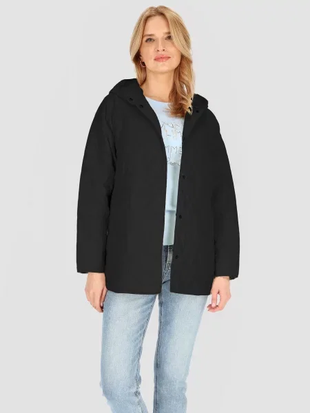 Kurtka przejściowa Perso z kapturem czarna