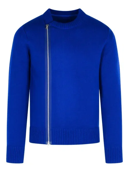 Pulover Sacai cu decolteu rotund albastru