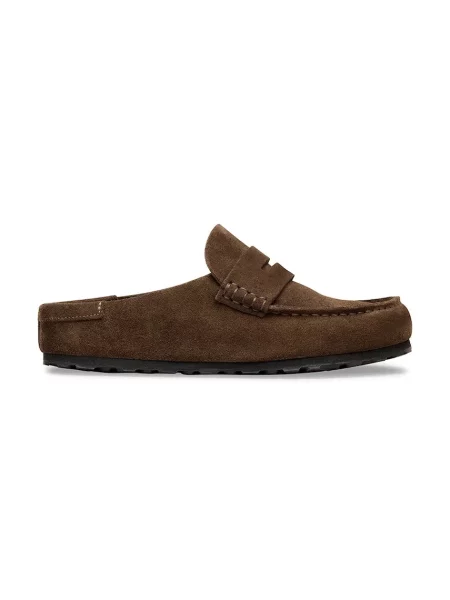 Mokasini iz semiša Birkenstock Naples rjava