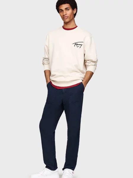 Чіноси Tommy Jeans з канвасу сині