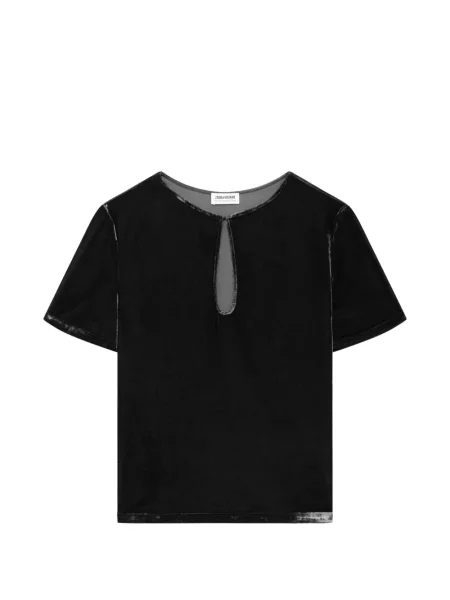 Top Zadig&voltaire de catifea gri
