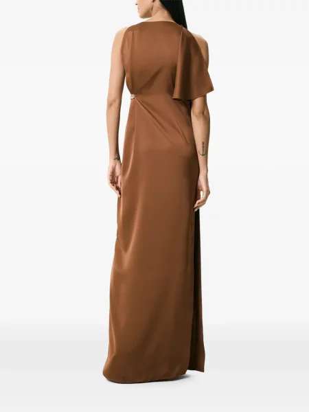 Rochie maxi V:pm Atelier drapată de costum maro