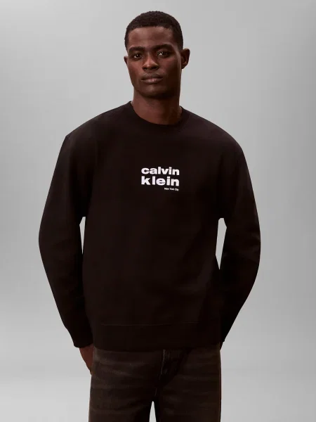 Calvin Klein Mikina čierna biela