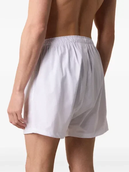 Boxeri Brooks Brothers din poplin alb
