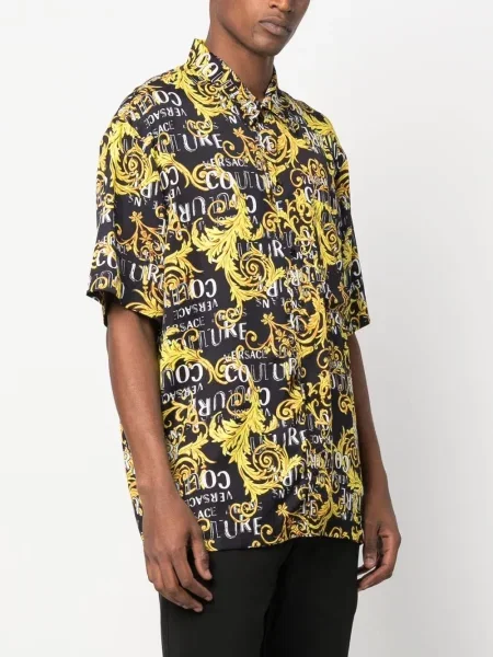 Džínsová košeľa Versace Jeans Couture čierna