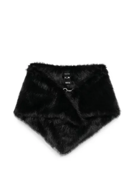 Fular Simone Rocha cu blană negru