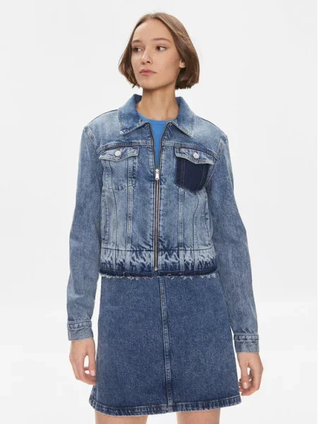 Tommy Jeans Farmer kabát Izzie kék