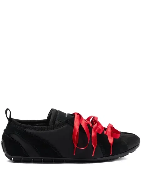 Sneakerși Simone Rocha din satin negru