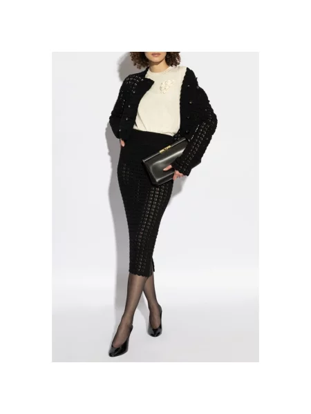 Spódnica Dolce And Gabbana wełniana czarna