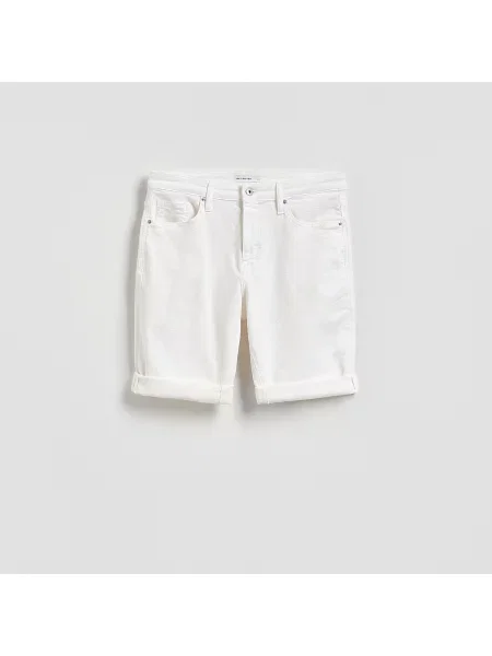 Reserved Džínové šortky slim fit bílá