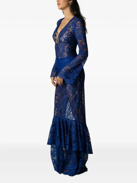 Lung rochie maxi Miau By Clara Rotescu albastru
