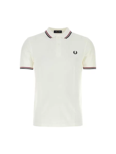 T-shirt FRED PERRY Twin Tipped Fred Perry Shirt Snwht/ Bred/ Nvy S biała