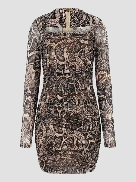 Платье миди Guess коричневое