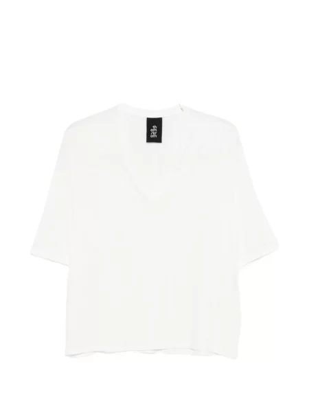 Tricou Thom Krom cu decolteu în V alb