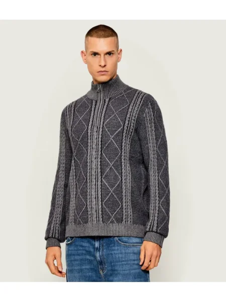 GUESS Pulover NOEL gri