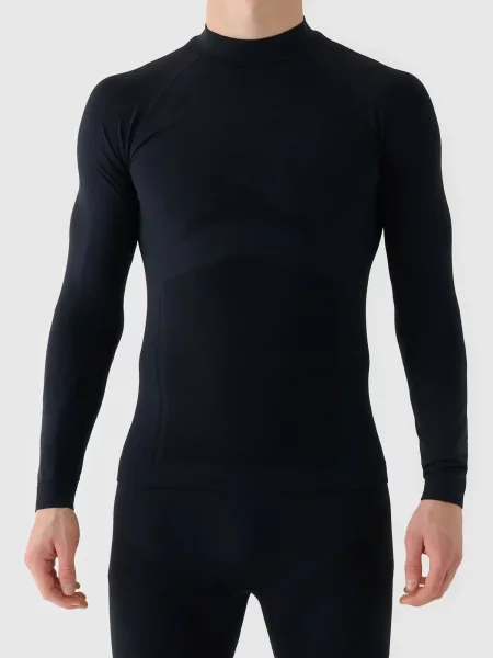 4F bezszwowa bielizna narciarska termoaktywna longsleeve czarny