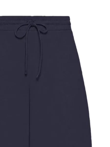 Pantaloni Max Mara alergare cu cordon albastru