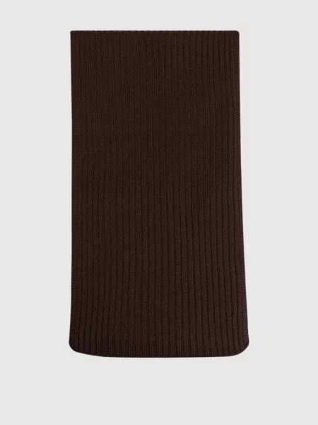 Шарф з вовни мериноса Cashmere&whiskey коричневий