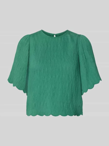 Bluzka koszulowa z mieszanki z fakturowanym wzorem Jake*s Studio Woman zielona