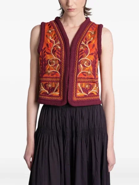 Geacă Antik Batik fără mâneci portocaliu