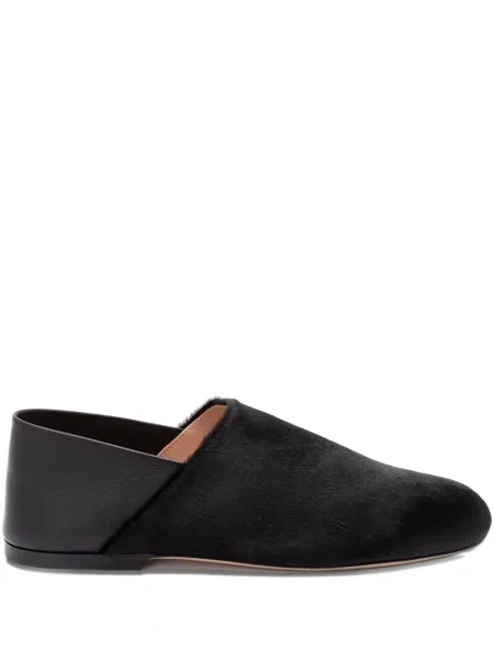 Chiloți Alberta Ferretti din piele slip-on negru