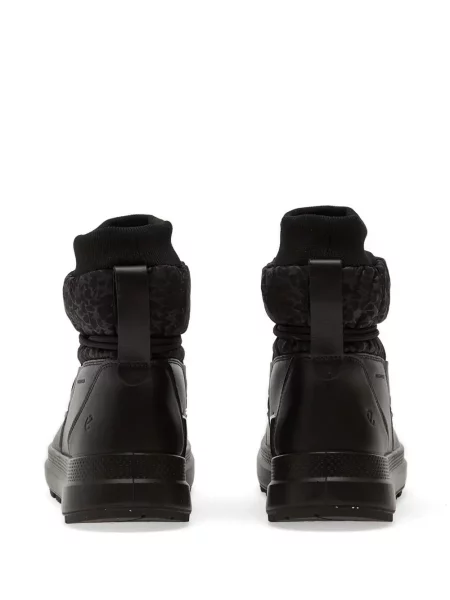 Botine Ecco cu imagine cu model leopard cu cordon negru