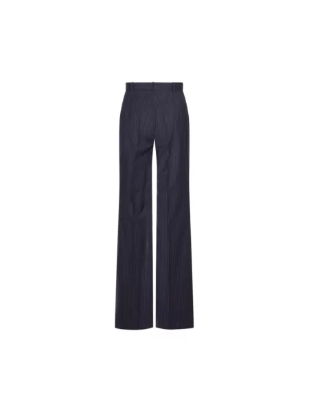 Spodnie Max Mara Studio wełniane niebieskie