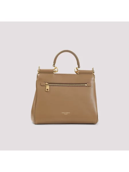 Torebka Dolce And Gabbana skórzana brązowa