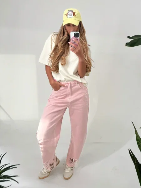 Kamila Šikl Džínsy ružová