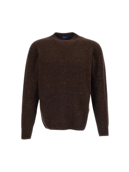 Dzianinowy sweter Drumohr brązowy