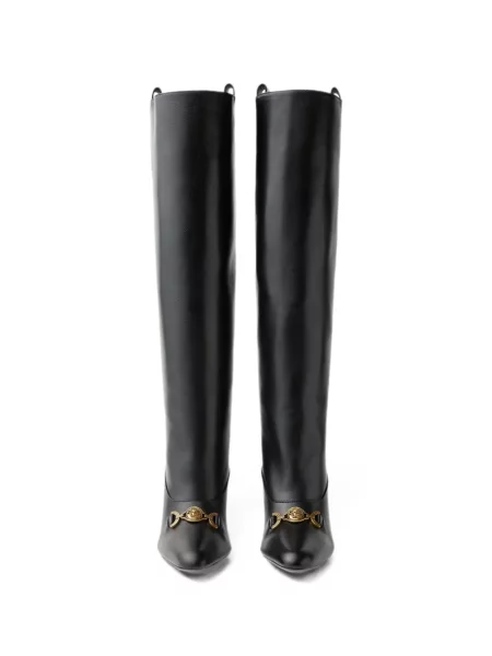 Botine Versace din piele negru