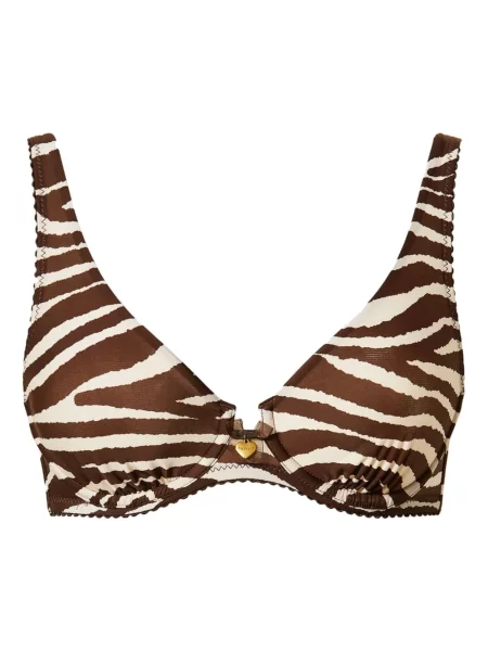 Sutien Twinset cu imagine cu model zebră maro