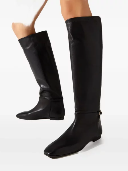 Botine Atp Atelier cu cataramă cu bretele negru