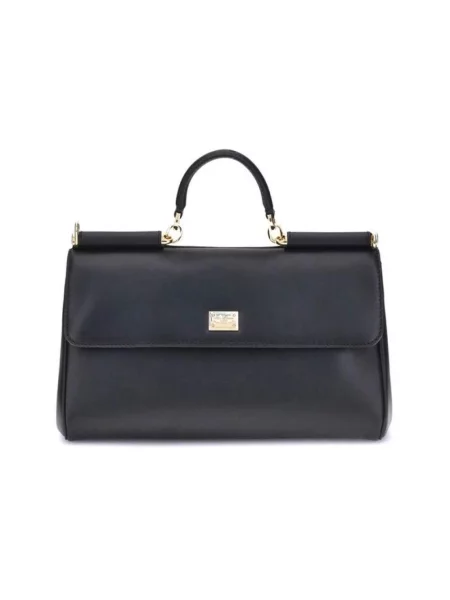 Torebka Dolce And Gabbana skórzana retro czarna