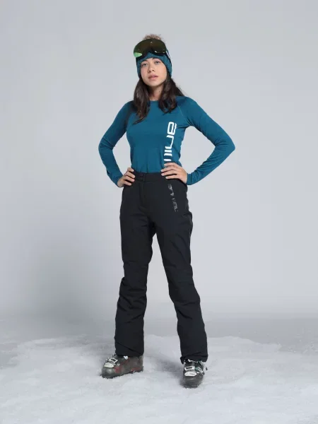 Animal Alpine spodnie narciatskie typu slim fit z materiałów z recyclingu Black