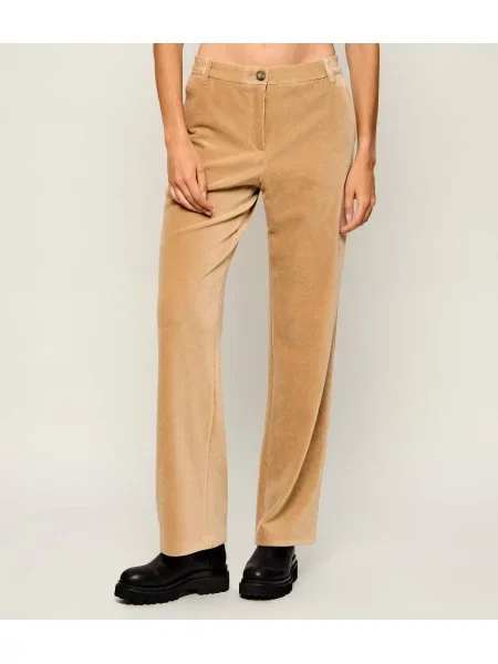 Marc Cain Pantaloni Wukari | Relaxed fit | catifea reiată bej