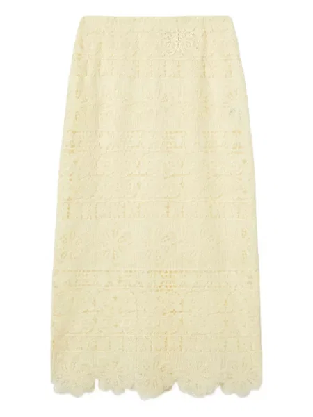 Fustă tip creion La Doublej galben