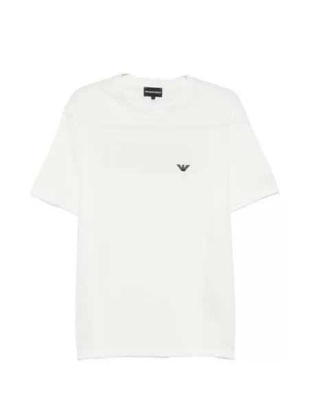 Tricou Emporio Armani cu imagine cu decolteu rotund alb