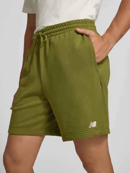 Szorty dresowe z mieszanka bawełny model FRENCH' New Balance zielone