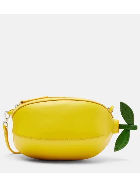 Geanta de piele Staud din piele galben