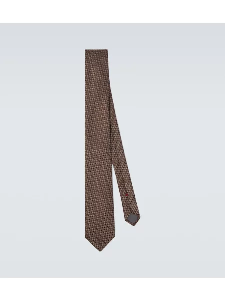 Svilena kravata Brunello Cucinelli rjava