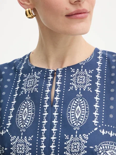 Макси платье Weekend Max Mara клеш синее