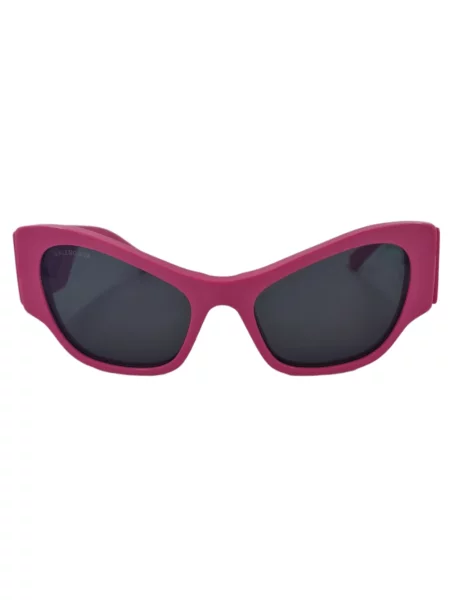 Lniane okulary przeciwsłoneczne Balenciaga różowe