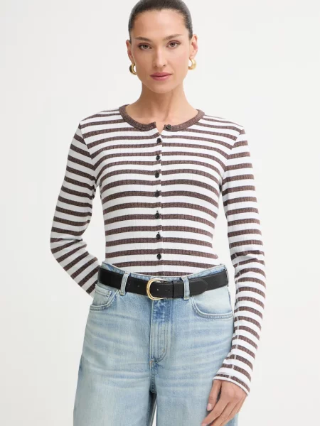 Rag & bone kardigán női viszkózzal fehér