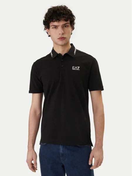 Emporio Armani Tricou polo negru